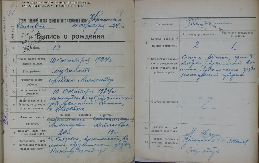 К 100-летию со дня рождения А.М. Фадина (1924-2011), участника Великой Отечественной войны 1941-1945 гг., Героя Российской Федерации